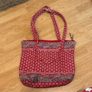 Vera Bradley Red and Blue Floral Tote